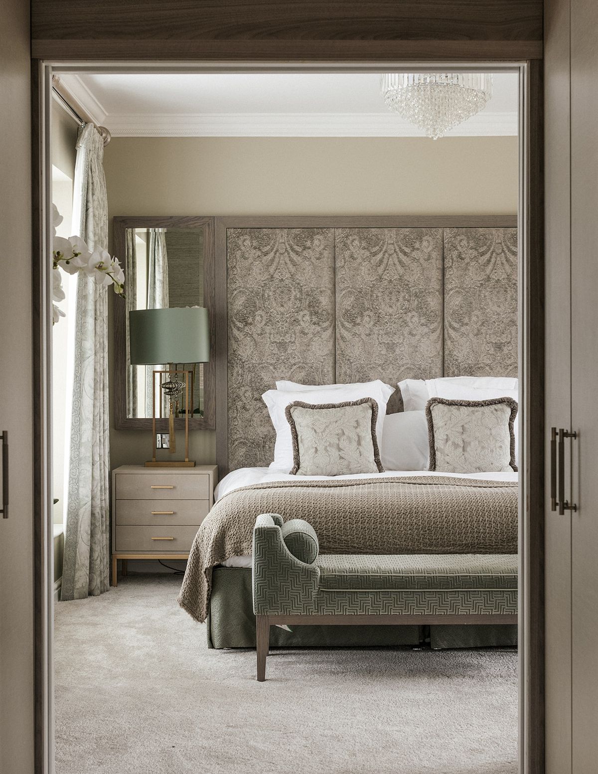 Master bedroom viewed through doorway